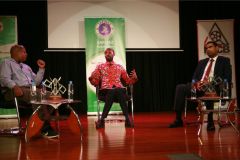 Sports-Journalist-Daniel-Wahome-moderator-Milton-Nyakundi-and-Extreme-sports-CEO-Hussein-Mohammed-during-the-panel-on-football-in-Kenya