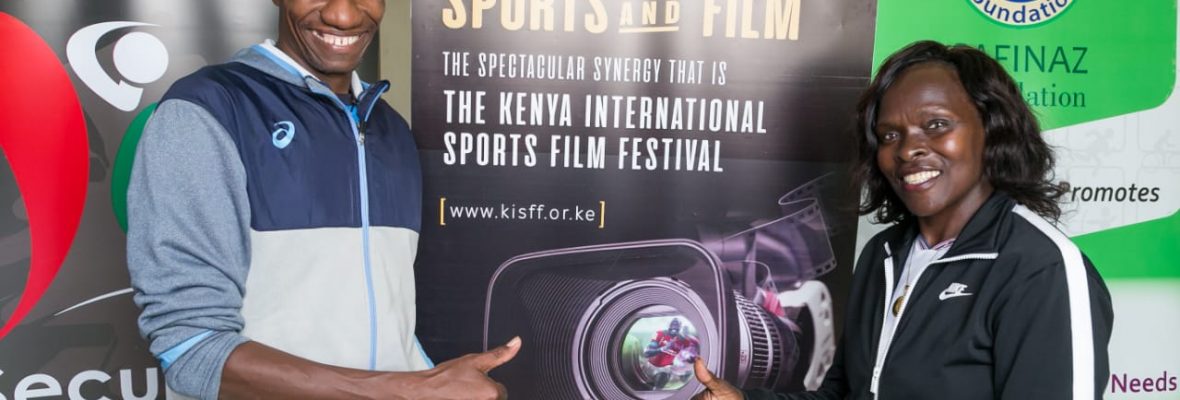 Kenyan International Athletic Legends...Douglas Wakiihuri and Rose Tata Muya. Proud brand Ambassadors and Panelists for The Kenya International Sports Film Festival.