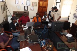 A joint Kenya Film School and Department of Film Services production crew in final preparations