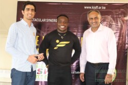 Aasif Karim, Fedinand Omanyala and Reza Khazeni.