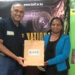 Chairman and Festival Director, Mr. Aasif Karim with Makueni County Government, Deputy Governor, Her Excellency Madam Lucy Mulili in Studio Visit.