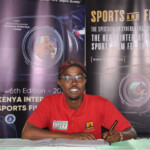 KENYA FILM SCHOOL CAMERAMAN, Mr. Kennic Collins Rotich, Signs The KISFF Visitors Book.