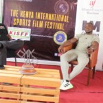 Chris Kamau and Ferdinand Omanyala during the panel session on the topic Team Kenya At Paris Olympic And Para Olympics.
