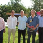 Aasif Karim with French Ambassador HE Arnaut Siquet, Lucas Malcor Romain Boyer, the political counsellor at the French Embassy and Mohammed Ramazani, the Mombasa Counsular